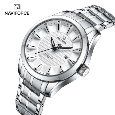 NAVIFORCE 8032 Men's Watch Business Waterproof Quartz Male Wristwach Stainless Steel High Quality Man Clock