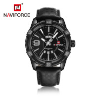 NAVIFORCE NF9117 Fashion Watch for Men Luxury Sport Waterproof Military WristWatch Business Casual Leather Strap Date