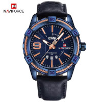 NAVIFORCE NF9117 Fashion Watch for Men Luxury Sport Waterproof Military WristWatch Business Casual Leather Strap Date