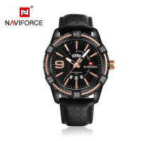 NAVIFORCE NF9117 Fashion Watch for Men Luxury Sport Waterproof Military WristWatch Business Casual Leather Strap Date