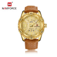 NAVIFORCE NF9117 Fashion Watch for Men Luxury Sport Waterproof Military WristWatch Business Casual Leather Strap Date