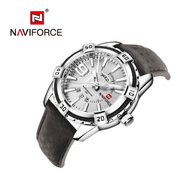 NAVIFORCE NF9117 Fashion Watch for Men Luxury Sport Waterproof Military WristWatch Business Casual Leather Strap Date