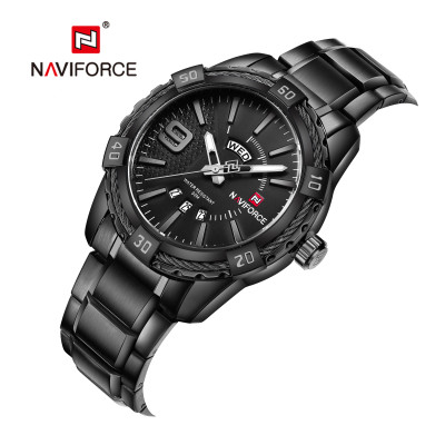 NAVIFORCE NF9117 Fashion Watch for Men Luxury Sport Waterproof Military WristWatch Business Casual Stainless Steel Strap Date