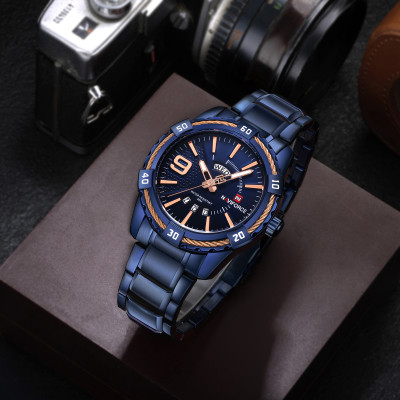 NAVIFORCE NF9117 Fashion Watch for Men Luxury Sport Waterproof Military WristWatch Business Casual Stainless Steel Strap Date