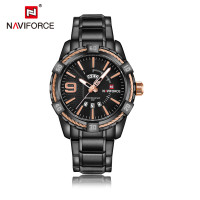 NAVIFORCE NF9117 Fashion Watch for Men Luxury Sport Waterproof Military WristWatch Business Casual Stainless Steel Strap Date