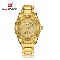 NAVIFORCE NF9117 Fashion Watch for Men Luxury Sport Waterproof Military WristWatch Business Casual Stainless Steel Strap Date
