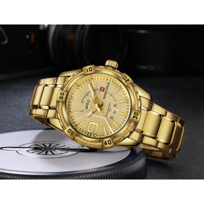 NAVIFORCE NF9117 Fashion Watch for Men Luxury Sport Waterproof Military WristWatch Business Casual Stainless Steel Strap Date