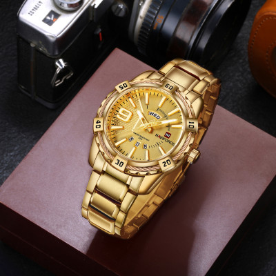 NAVIFORCE NF9117 Fashion Watch for Men Luxury Sport Waterproof Military WristWatch Business Casual Stainless Steel Strap Date