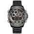 Men Watch NAVIFORCE NF9188 Fashion Dual Display Watches Mens Stainless Steel Luxury Business Wristwatch Male Clock - Black