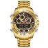Men Watch NAVIFORCE NF9188 Fashion Dual Display Watches Mens Stainless Steel Luxury Business Wristwatch Male Clock - Golden