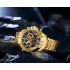 Men Watch NAVIFORCE NF9188 Fashion Dual Display Watches Mens Stainless Steel Luxury Business Wristwatch Male Clock - Golden