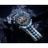 Men Watch NAVIFORCE NF9188 Fashion Dual Display Watches Mens Stainless Steel Luxury Business Wristwatch Male Clock - Silver Blue