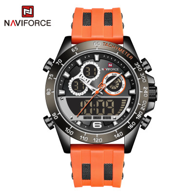NAVIFORCE NF9188T Fashion Dual Display Watches Mens Silicon Rabber Luxury Business and Sports Wristwatch Male Clock