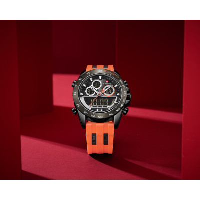 NAVIFORCE NF9188T Fashion Dual Display Watches Mens Silicon Rabber Luxury Business and Sports Wristwatch Male Clock
