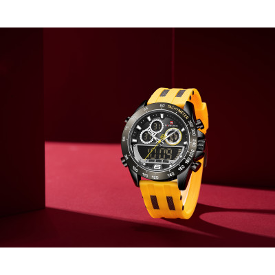 NAVIFORCE NF9188T Fashion Dual Display Watches Mens Silicon Rabber Luxury Business and Sports Wristwatch Male Clock