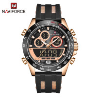 NAVIFORCE NF9188T Fashion Dual Display Watches Mens Silicon Rabber Luxury Business and Sports Wristwatch Male Clock