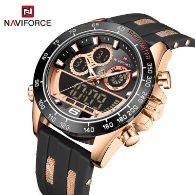 NAVIFORCE NF9188T Fashion Dual Display Watches Mens Silicon Rabber Luxury Business and Sports Wristwatch Male Clock