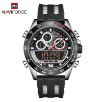 NAVIFORCE NF9188T Fashion Dual Display Watches Mens Silicon Rabber Luxury Business and Sports Wristwatch Male Clock