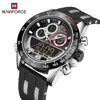 NAVIFORCE NF9188T Fashion Dual Display Watches Mens Silicon Rabber Luxury Business and Sports Wristwatch Male Clock