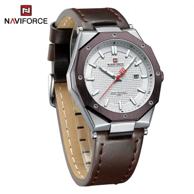 NAVIFORCE 9200 Men Wristwatch Top Brand Luxury Waterproof Man Watch Leather Sport Military Quartz Original Male Clock