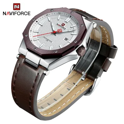 NAVIFORCE 9200 Men Wristwatch Top Brand Luxury Waterproof Man Watch Leather Sport Military Quartz Original Male Clock