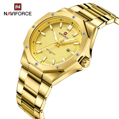 NAVIFORCE 9200 Men Wristwatch Top Brand Luxury Waterproof Man Watch Stainless Steel Sport Military Quartz Original Male Clock