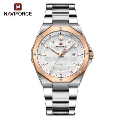 NAVIFORCE 9200 Men Wristwatch Top Brand Luxury Waterproof Man Watch Stainless Steel Sport Military Quartz Original Male Clock