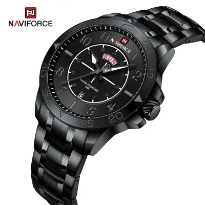 NAVIFORCE NF9204 Original Watches for Men Luxury Fashion Stainless Steel Strap Quartz Wrist watch Male Waterproof Sport Clock