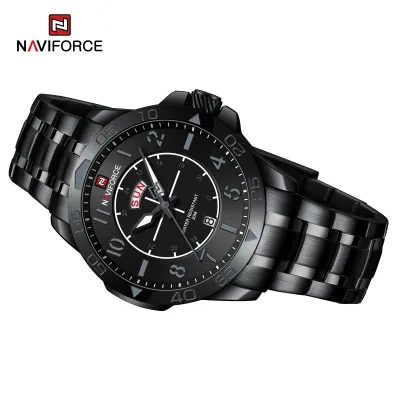 NAVIFORCE NF9204 Original Watches for Men Luxury Fashion Stainless Steel Strap Quartz Wrist watch Male Waterproof Sport Clock