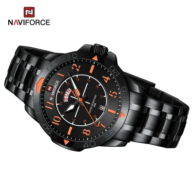 NAVIFORCE NF9204 Original Watches for Men Luxury Fashion Stainless Steel Strap Quartz Wrist watch Male Waterproof Sport Clock