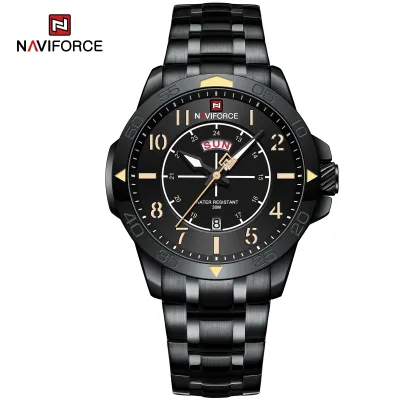 NAVIFORCE NF9204 Original Watches for Men Luxury Fashion Stainless Steel Strap Quartz Wrist watch Male Waterproof Sport Clock