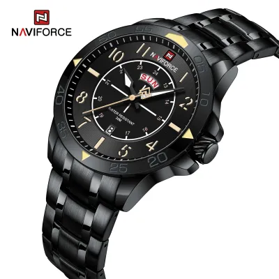 NAVIFORCE NF9204 Original Watches for Men Luxury Fashion Stainless Steel Strap Quartz Wrist watch Male Waterproof Sport Clock