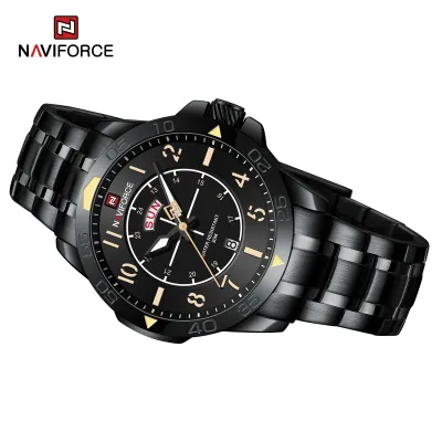 NAVIFORCE NF9204 Original Watches for Men Luxury Fashion Stainless Steel Strap Quartz Wrist watch Male Waterproof Sport Clock