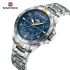 NAVIFORCE NF9204 Original Watches for Men Luxury Fashion Stainless Steel Strap Quartz Wrist watch Male Waterproof Sport Clock
