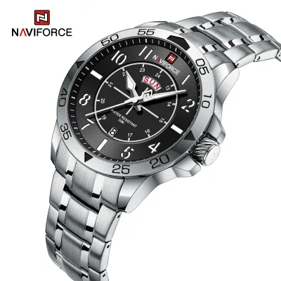 NAVIFORCE NF9204 Original Watches for Men Luxury Fashion Stainless Steel Strap Quartz Wrist watch Male Waterproof Sport Clock