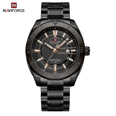 NAVIFORCE NF9210 Fashion Luxury Men's Quartz Watches Stainless Steel Strap Business Casual 3 ATM Waterproof