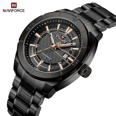 NAVIFORCE NF9210 Fashion Luxury Men's Quartz Watches Stainless Steel Strap Business Casual 3 ATM Waterproof