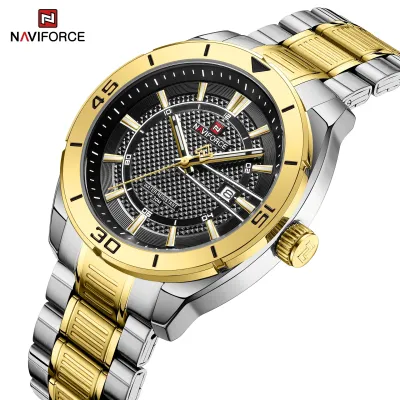 NAVIFORCE NF9210 Fashion Luxury Men's Quartz Watches Stainless Steel Strap Business Casual 3 ATM Waterproof