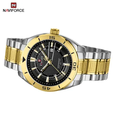 NAVIFORCE NF9210 Fashion Luxury Men's Quartz Watches Stainless Steel Strap Business Casual 3 ATM Waterproof