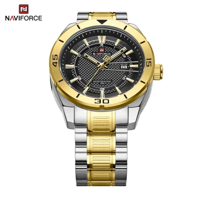 NAVIFORCE NF9210 Fashion Luxury Men's Quartz Watches Stainless Steel Strap Business Casual 3 ATM Waterproof