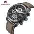 NAVIFORCE 9211 New Watches For Men Sports Man Leather Wristwatch Waterproof Quartz Classic Clock PU Leather