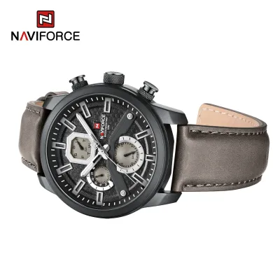 NAVIFORCE 9211 New Watches For Men Sports Man Leather Wristwatch Waterproof Quartz Classic Clock PU Leather