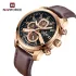 NAVIFORCE 9211 New Watches For Men Sports Man Leather Wristwatch Waterproof Quartz Classic Clock PU Leather