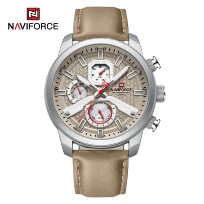 NAVIFORCE 9211 New Watches For Men Sports Man Leather Wristwatch Waterproof Quartz Classic Clock PU Leather