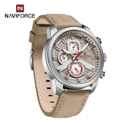 NAVIFORCE 9211 New Watches For Men Sports Man Leather Wristwatch Waterproof Quartz Classic Clock PU Leather
