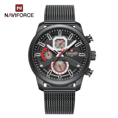 NAVIFORCE 9211 New Watches For Men Sports Man Stainless Steel Wristwatch Waterproof Quartz Classic Clock