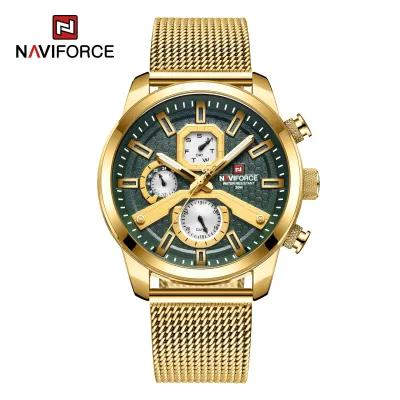 NAVIFORCE 9211 New Watches For Men Sports Man Stainless Steel Wristwatch Waterproof Quartz Classic Clock
