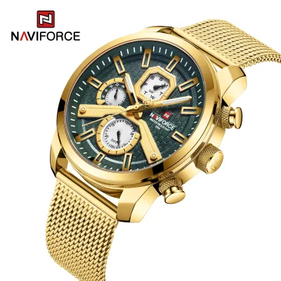 NAVIFORCE 9211 New Watches For Men Sports Man Stainless Steel Wristwatch Waterproof Quartz Classic Clock
