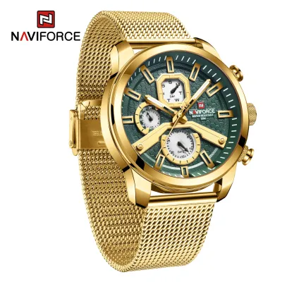 NAVIFORCE 9211 New Watches For Men Sports Man Stainless Steel Wristwatch Waterproof Quartz Classic Clock