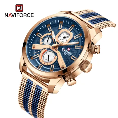 NAVIFORCE 9211 New Watches For Men Sports Man Stainless Steel Wristwatch Waterproof Quartz Classic Clock